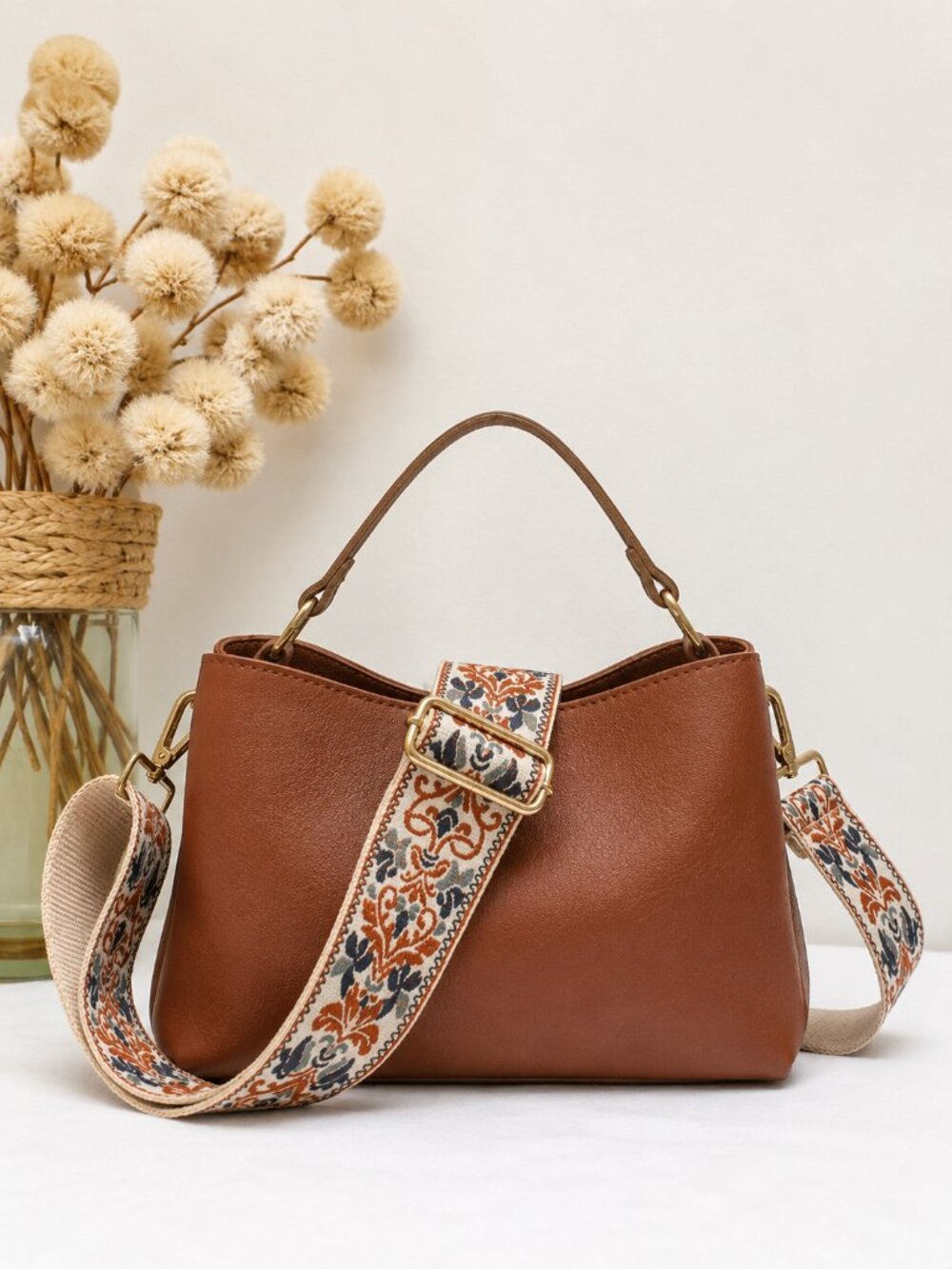 Boho Chic Embroidered Adjustable Strap For Handbag Tote Crossbody Camera Bag - Picture 3 of 10